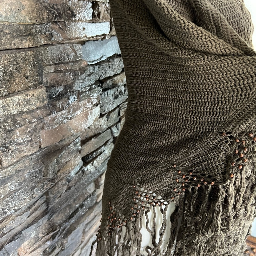SOLD‼️‼️Ralph Lauren Brown Knit Poncho - Picture 13 of 16